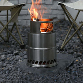 Vilead Camping Wood Stove Equipment Stainless Steel Portable Fire Heater Outdoor Tourist Burner Charcoal Grill Bushcraft Cooking